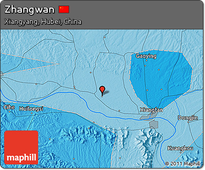 Political 3D Map of Zhangwan