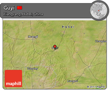 Satellite 3D Map of Guyi