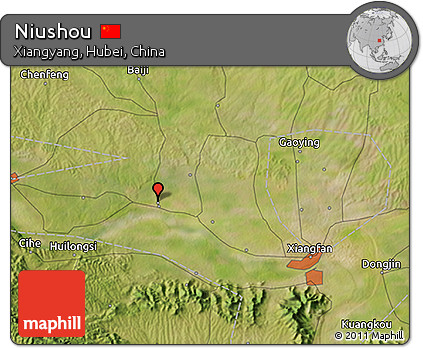 Satellite 3D Map of Niushou