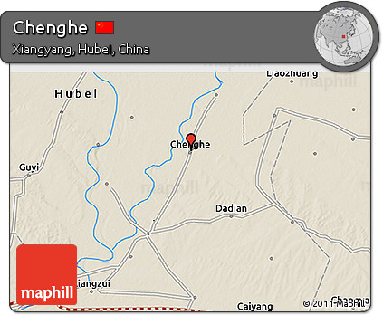 Shaded Relief 3D Map of Chenghe