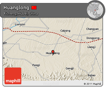 Shaded Relief 3D Map of Huanglong