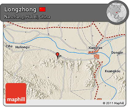 Shaded Relief 3D Map of Longzhong