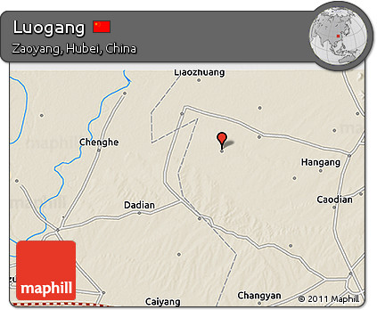 Shaded Relief 3D Map of Luogang