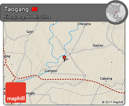 Shaded Relief 3D Map of Taogang