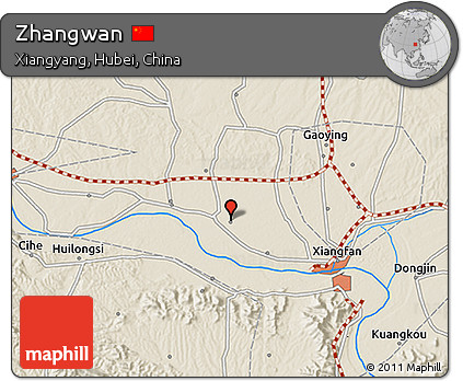 Shaded Relief 3D Map of Zhangwan