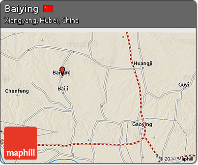 Shaded Relief 3D Map of Baiying