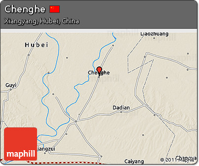 Shaded Relief 3D Map of Chenghe