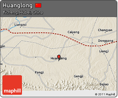Shaded Relief 3D Map of Huanglong