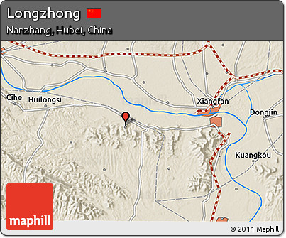 Shaded Relief 3D Map of Longzhong