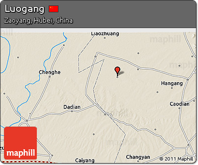 Shaded Relief 3D Map of Luogang