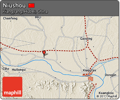 Shaded Relief 3D Map of Niushou