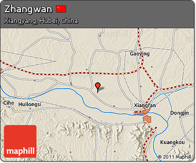 Shaded Relief 3D Map of Zhangwan
