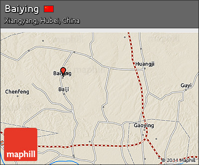 Shaded Relief 3D Map of Baiying