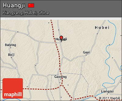 Shaded Relief 3D Map of Huangji