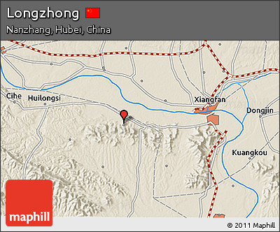 Shaded Relief 3D Map of Longzhong