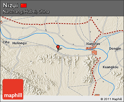 Shaded Relief 3D Map of Nizui
