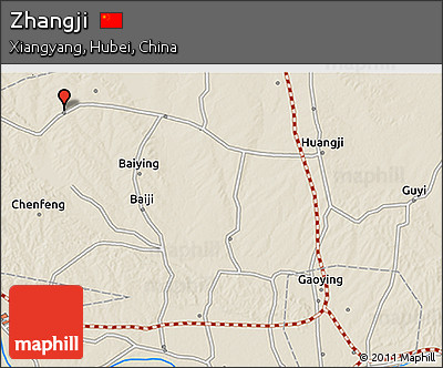 Shaded Relief 3D Map of Zhangji