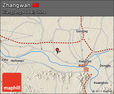Shaded Relief 3D Map of Zhangwan