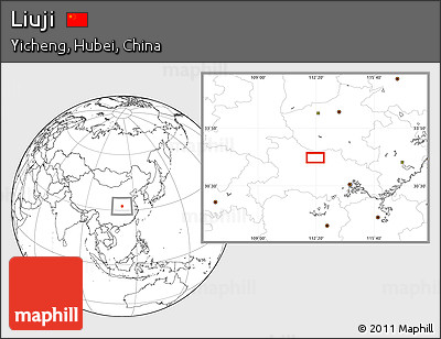 Blank Location Map of Liuji