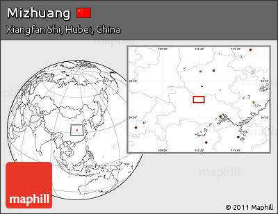 Blank Location Map of Mizhuang