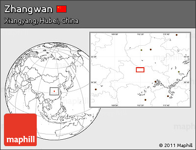 Blank Location Map of Zhangwan