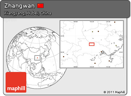 Blank Location Map of Zhangwan