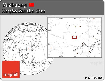 Blank Location Map of Mizhuang