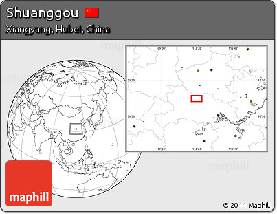 Blank Location Map of Shuanggou