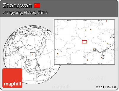 Blank Location Map of Zhangwan