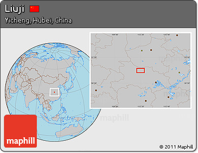 Gray Location Map of Liuji