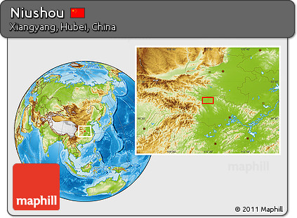 Physical Location Map of Niushou