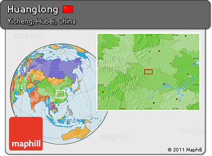 Political Location Map of Huanglong