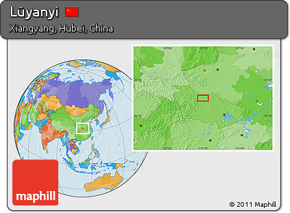 Political Location Map of Lüyanyi