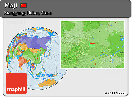 Political Location Map of Maji