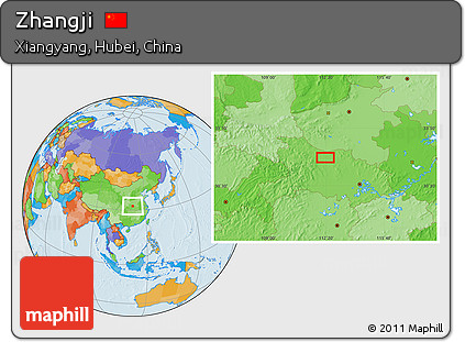 Political Location Map of Zhangji