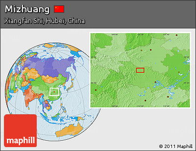 Political Location Map of Mizhuang