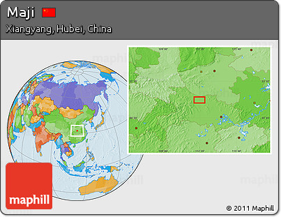 Political Location Map of Maji
