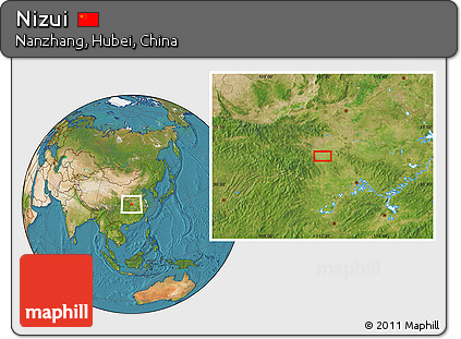 Satellite Location Map of Nizui