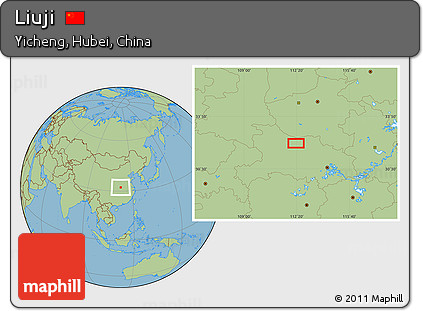 Savanna Style Location Map of Liuji