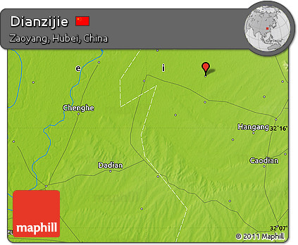 Physical Map of Dianzijie
