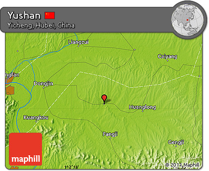 Physical Map of Yushan