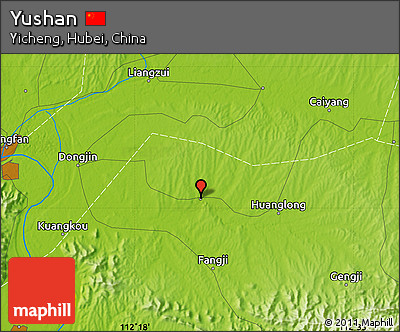 Physical Map of Yushan