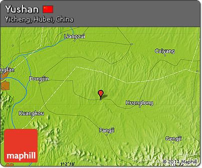 Physical Map of Yushan