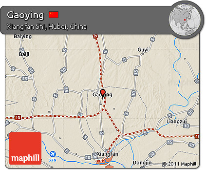 Shaded Relief Map of Gaoying