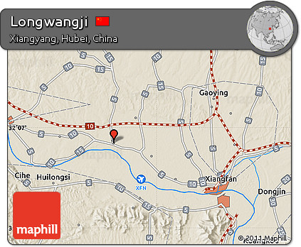 Shaded Relief Map of Longwangji