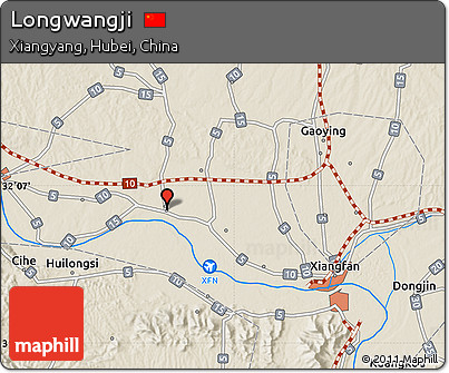 Shaded Relief Map of Longwangji
