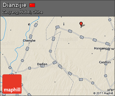Shaded Relief Map of Dianzijie