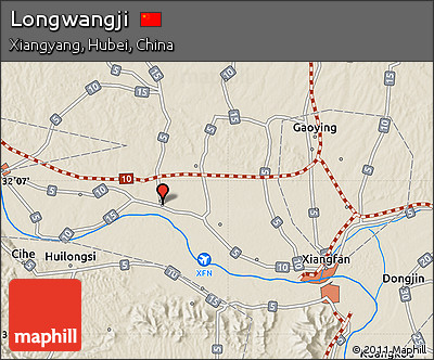 Shaded Relief Map of Longwangji