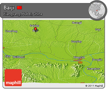 Physical Panoramic Map of Baiji