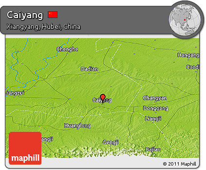 Physical Panoramic Map of Caiyang